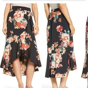 Band of Gypsies - High/Low Ruffle Midi Skirt